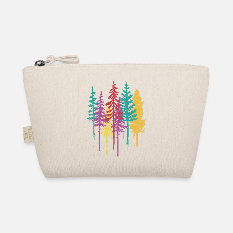 Pine Forest Nature Colorful Trees Organic Pouch