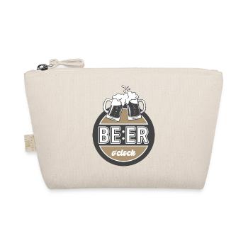 It's a beer o'clock. Retro style design. - Organic Pouch - nature - Front
