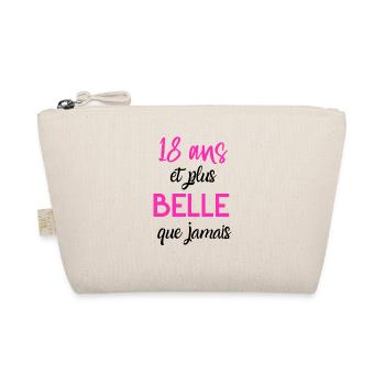 Cadeau personnalisé 18 ans - Trousse biologique - nature - Devant