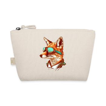 Fox with aviator goggles - Organic Pouch - nature - Front