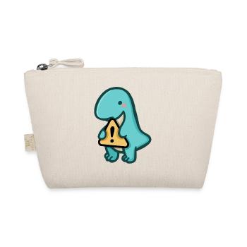 hugadino dino warning, cute dinosaur - Organic Pouch - nature - Front