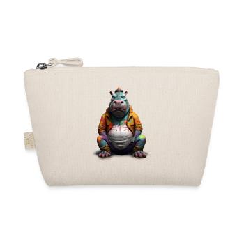 Street style hippopotamus | Hippo lovers - Organic Pouch - nature - Front