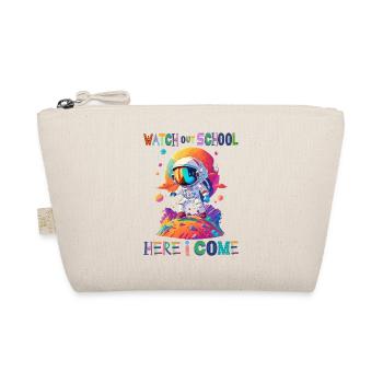 Watch out school - here I come / Astronaut boy - Organic Pouch - nature - Front