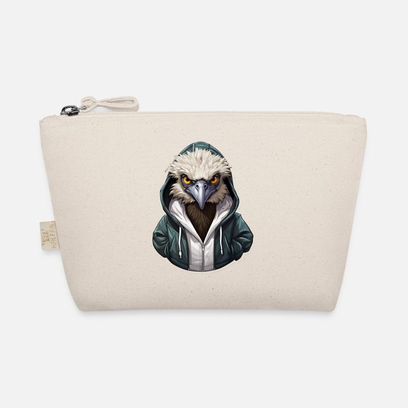 Cooler Emu in Freizeitkleidung - Bio-Täschchen - Natur