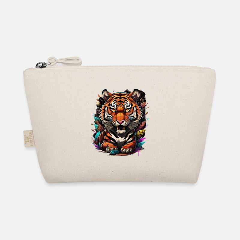 Graffiti Tiger - Organic Pouch - nature