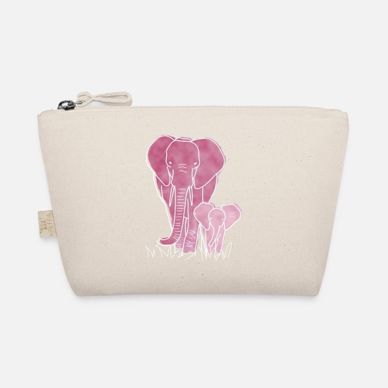 "Elefant", Boho Line Art Design, Serie „Big 5" Bio-Täschchen