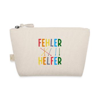 Fehler sind bunte Helfer Schriftzug mehrfarbig - Bio-Täschchen - Natur - Vorne