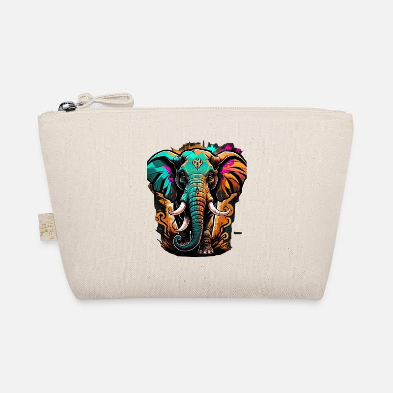 Graffiti Elephant Organic Pouch