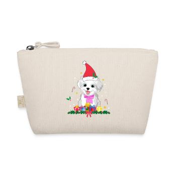 Hund Weihnachten. Weihnachtsgeschenk - Bio-Täschchen - Natur - Vorne