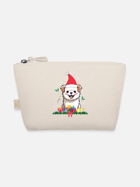 Dog Christmas - Organic Pouch - nature - Front