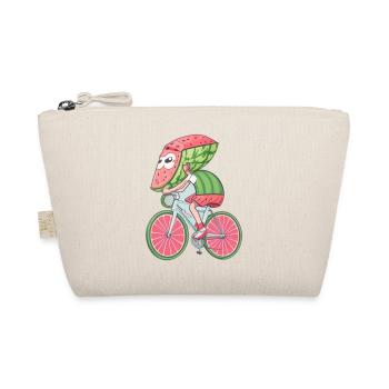 Watermelon Riding a Bike - Organic Pouch - nature - Front