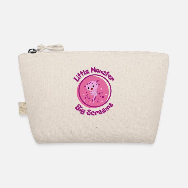 Rosa kleines Monster Große Schreie Bio-Täschchen