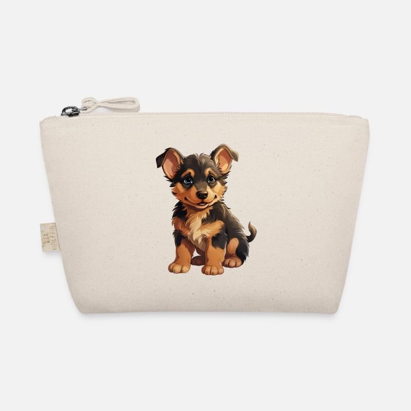 Chiot de dessin animé avec un air amical - Trousse biologique - nature