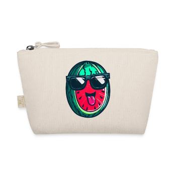 Cool watermelon with sunglasses - Kawaii Somme - Organic Pouch - nature - Front
