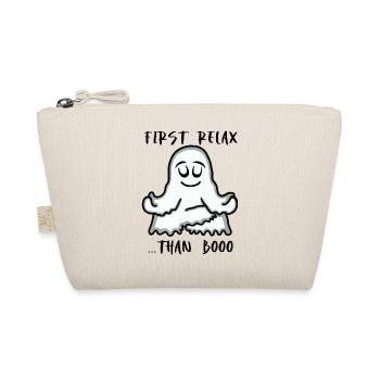 Ghost Halloween Ghost Yoga Relaxation - Organic Pouch - nature - Front