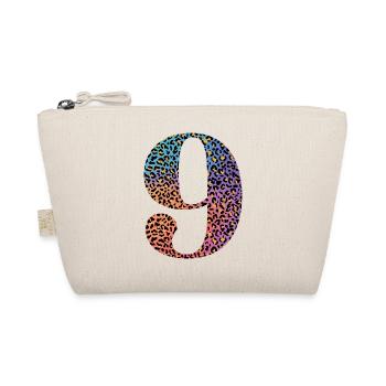9th Birthday Leopard - Organic Pouch - nature - Front