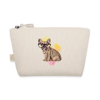 FRENCH BULLDOG with glasses Dog Dogs - Organic Pouch - nature - Front
