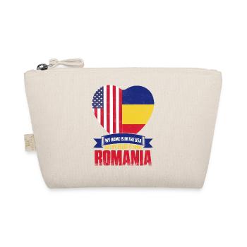 My Home Is In The USA But My Heart Is From Romania - Bio-Täschchen - Natur - Vorne