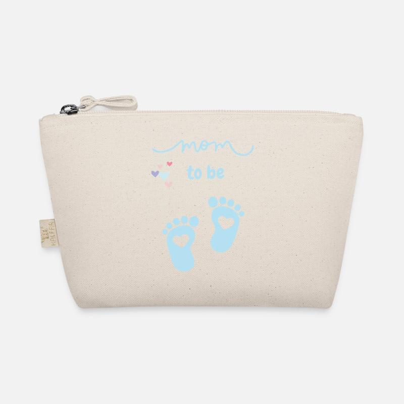 Mom to be - blau - Bio-Täschchen - Natur