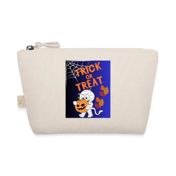 Trick oder Treat Mumie Kürbis - Bio-Täschchen - Natur - Vorne
