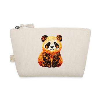 Süßer Panda im Herbstlaub - Bio-Täschchen - Natur - Vorne
