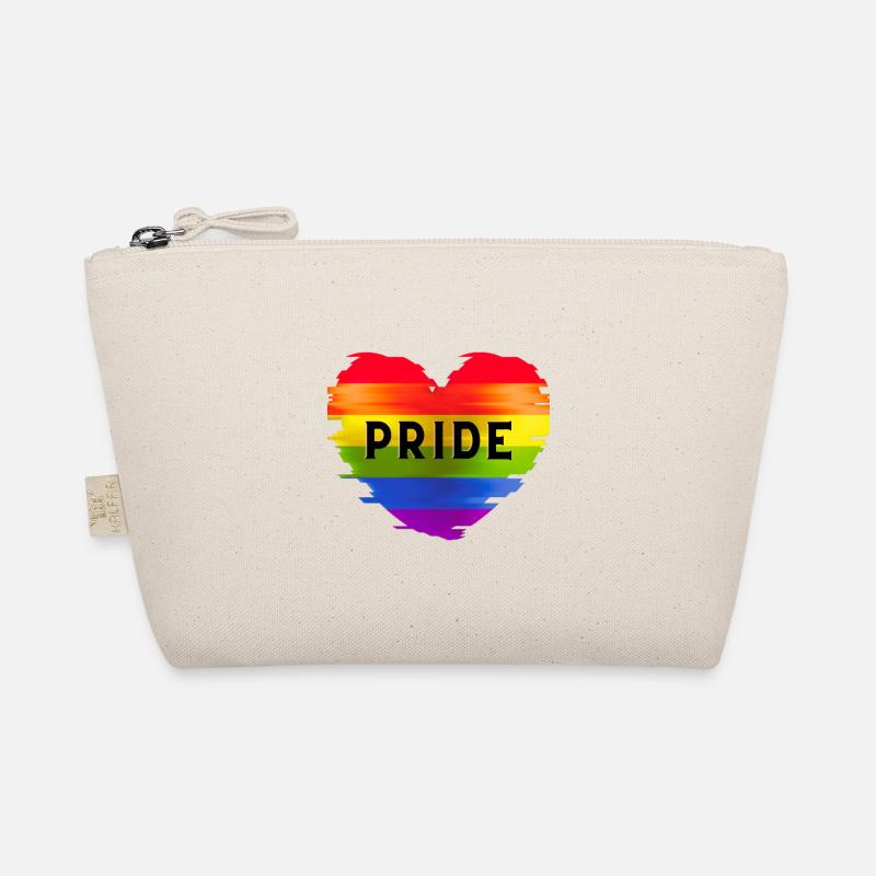 LGBTQ+ Herz - Bio-Täschchen - Natur