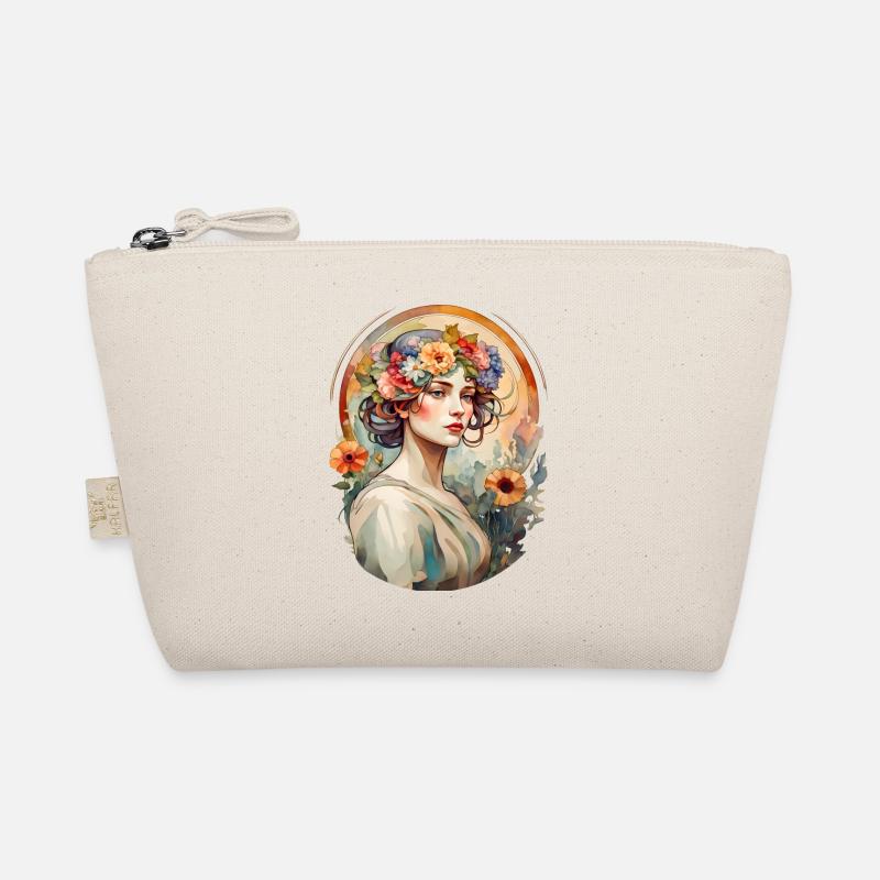 Jugendstilpportrait einer hübschen Frau Bio-Täschchen