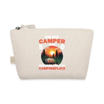 Lustiger Camper Wohnmobil 50 Geburtstag Camping - Bio-Täschchen - Natur - Vorne
