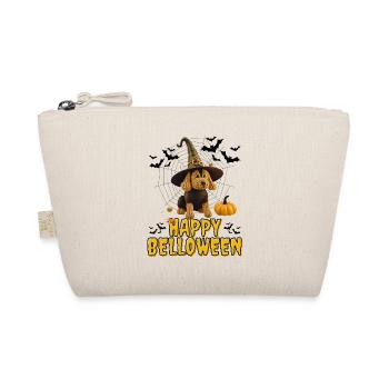 HAPPY BELLOWEEN Halloween Dog Dogs Bulldog - Organic Pouch - nature - Front