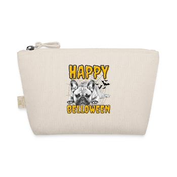 HAPPY BELLOWEEN Halloween Dog Dogs Bulldog - Organic Pouch - nature - Front