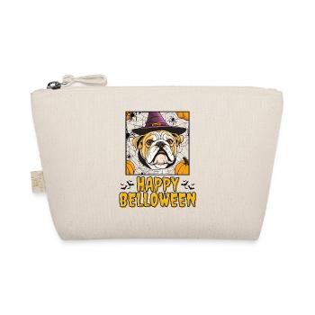 HAPPY BELLOWEEN Halloween Dog Dogs Bulldog - Organic Pouch - nature - Front