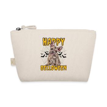 HAPPY BELLOWEEN Halloween Dog Dogs Bulldog - Organic Pouch - nature - Front
