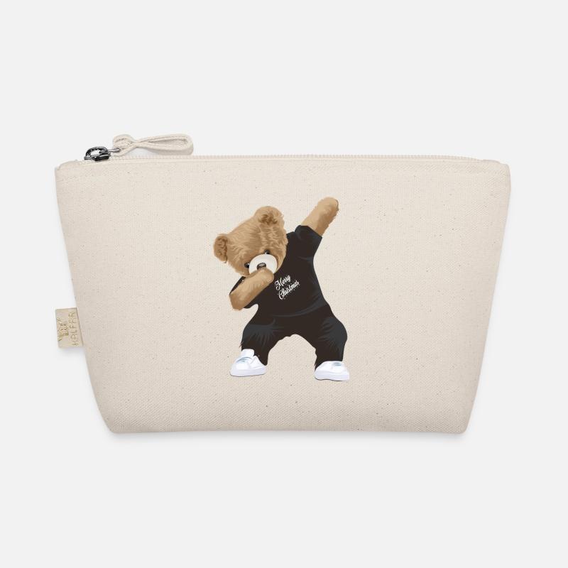 Dabbing Teddy - Bio-Täschchen - Natur