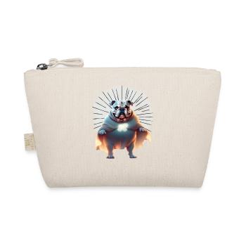 Bulldog Halloween Dog Dogs BELLOWEEN - Organic Pouch - nature - Front