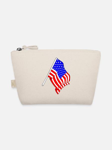 Flag of USA, Stars and stripes - Organic Pouch - nature - Front