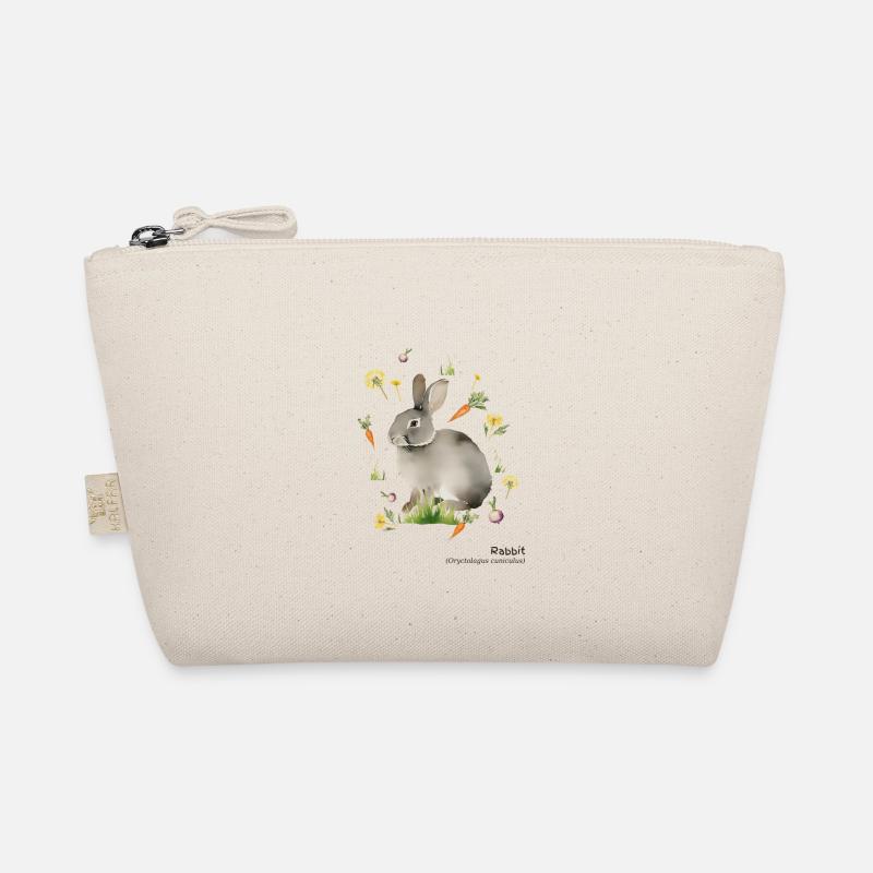 Rabbit with name in dark text Organic Pouch