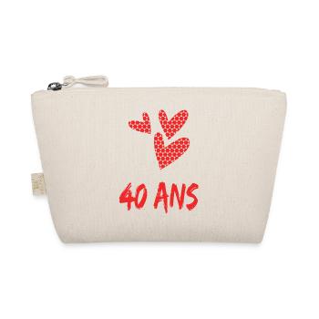 40. 40 ANS. 40e ANNIVERSAIRE. ANNIVERSAIRE 40 ANS. - Trousse biologique - nature - Devant