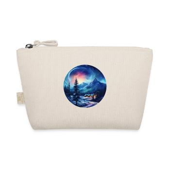 Winterlandschaft mit Aurora am Himmel - Bio-Täschchen - Natur - Vorne