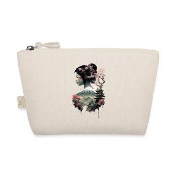 Geisha Japanische Landschaft Japan Kirschblüte - Bio-Täschchen - Natur - Vorne