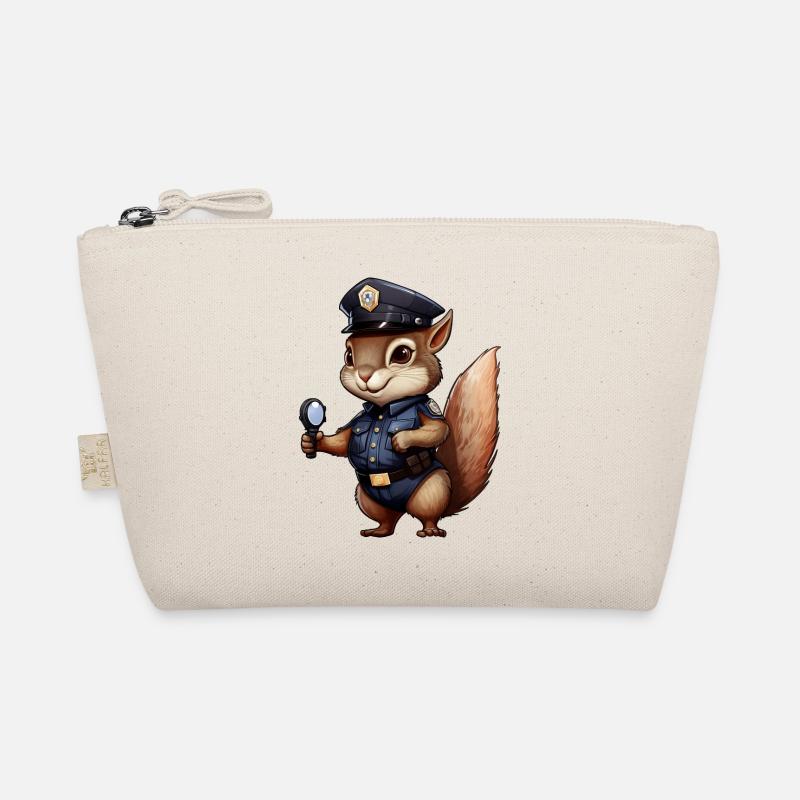 Eichhörnchen Polizistin - Bio-Täschchen - Natur