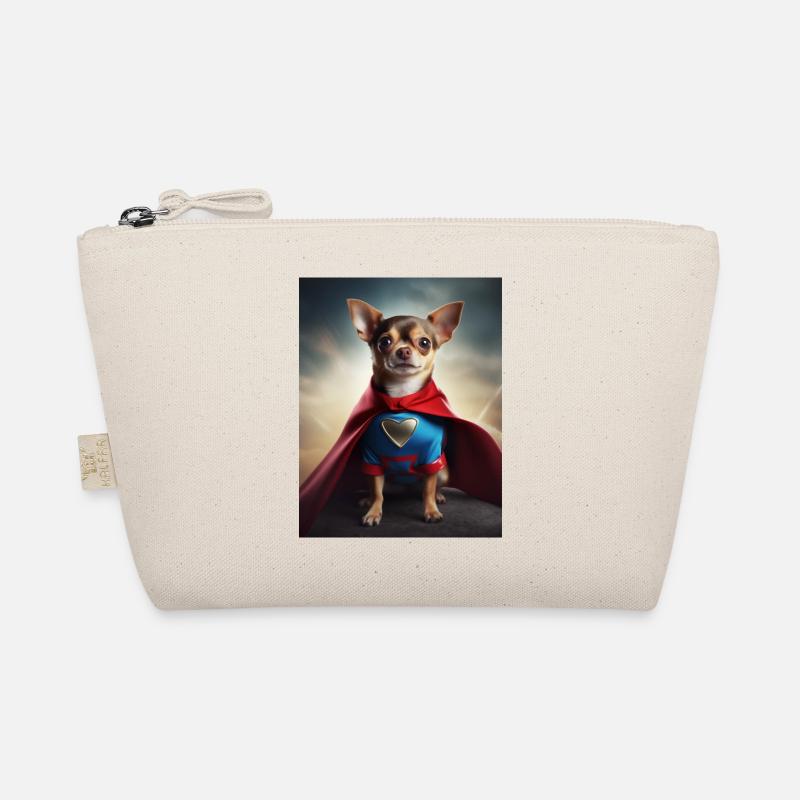 Chihuahua Superheld - Bio-Täschchen - Natur