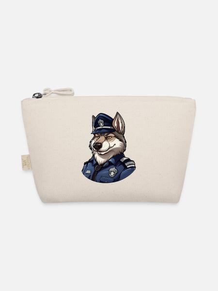 Police Wolf - Organic Pouch - nature - Front