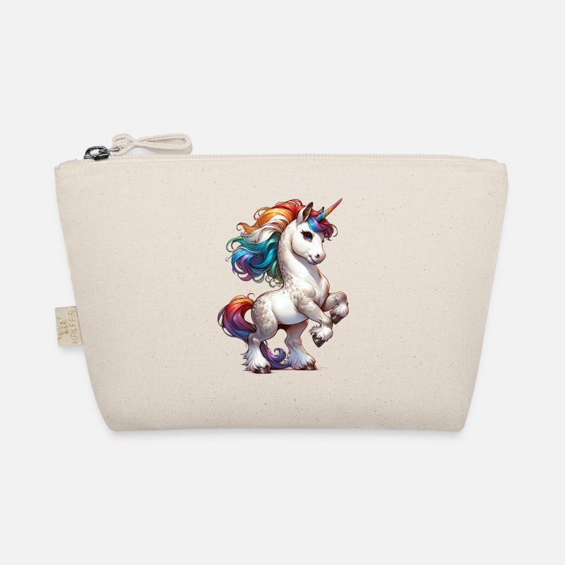 Schickes Einhorn mit blauen Augen Bio-Täschchen