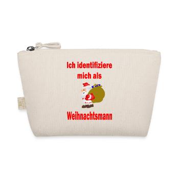 Weihnachtsmann Identität - Version 1 - Bio-Täschchen - Natur - Vorne