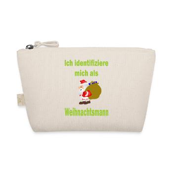 Weihnachtsmann Identität - Version 2 - Bio-Täschchen - Natur - Vorne