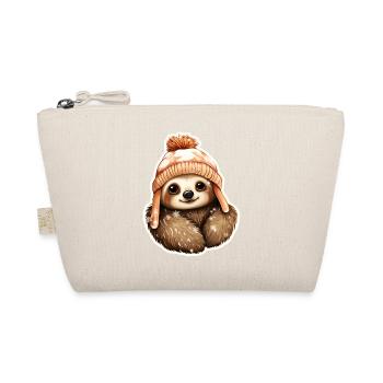 Winter Cute Sloth - Organic Pouch - nature - Front