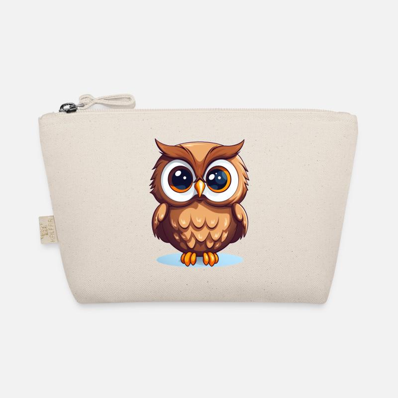 Süße cartoon Eule Bio-Täschchen