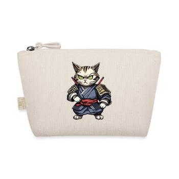 Chat samouraï #15 - Trousse biologique - nature - Devant