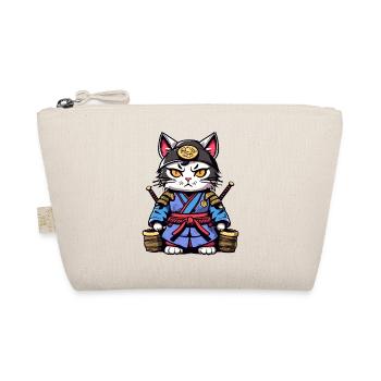 Samurai Cat #23 - Organic Pouch - nature - Front