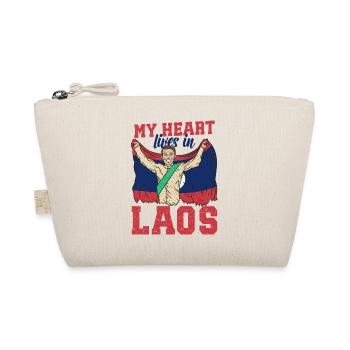 Laos Laote Pride Boy Flag I Gift - Organic Pouch - nature - Front